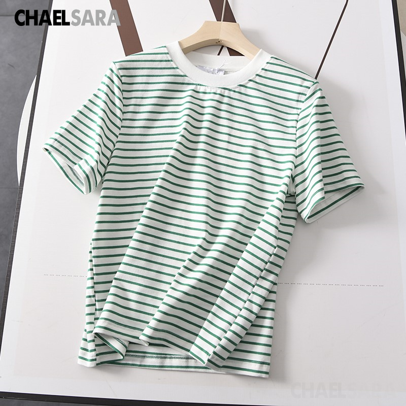 CHAELSARA 2022 New Summer Striped T-Shirt Women C..